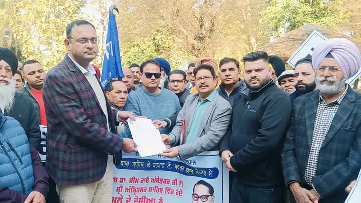Dr. B.R. Ambedkar Mission Trust strongly opposes the breaking of Baba Saheb's statue.